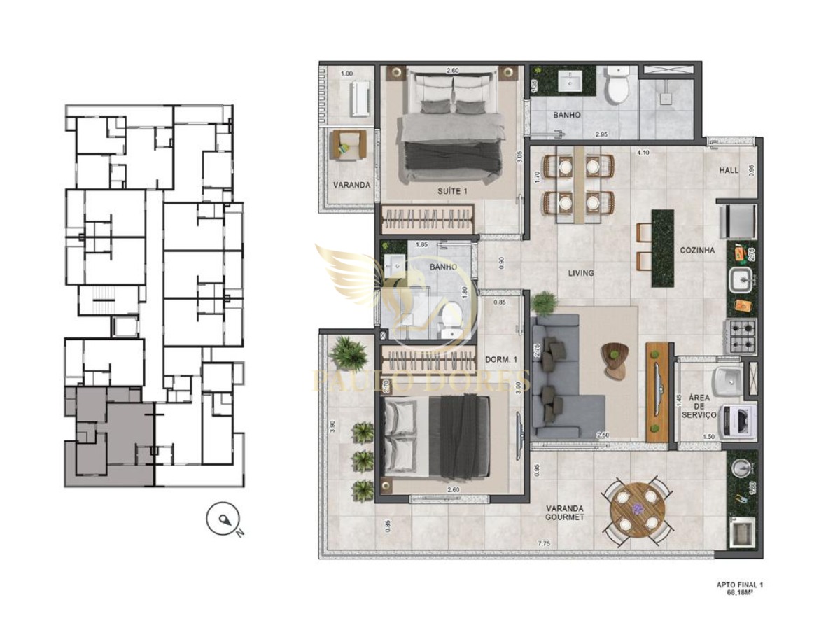 Apartamento à venda com 2 quartos, 68m² - Foto 15