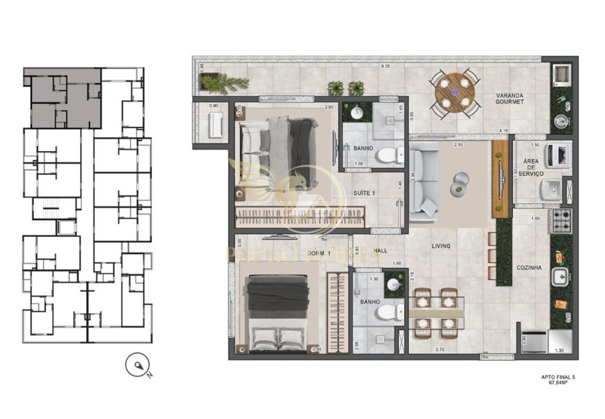 Apartamento à venda com 2 quartos, 68m² - Foto 13