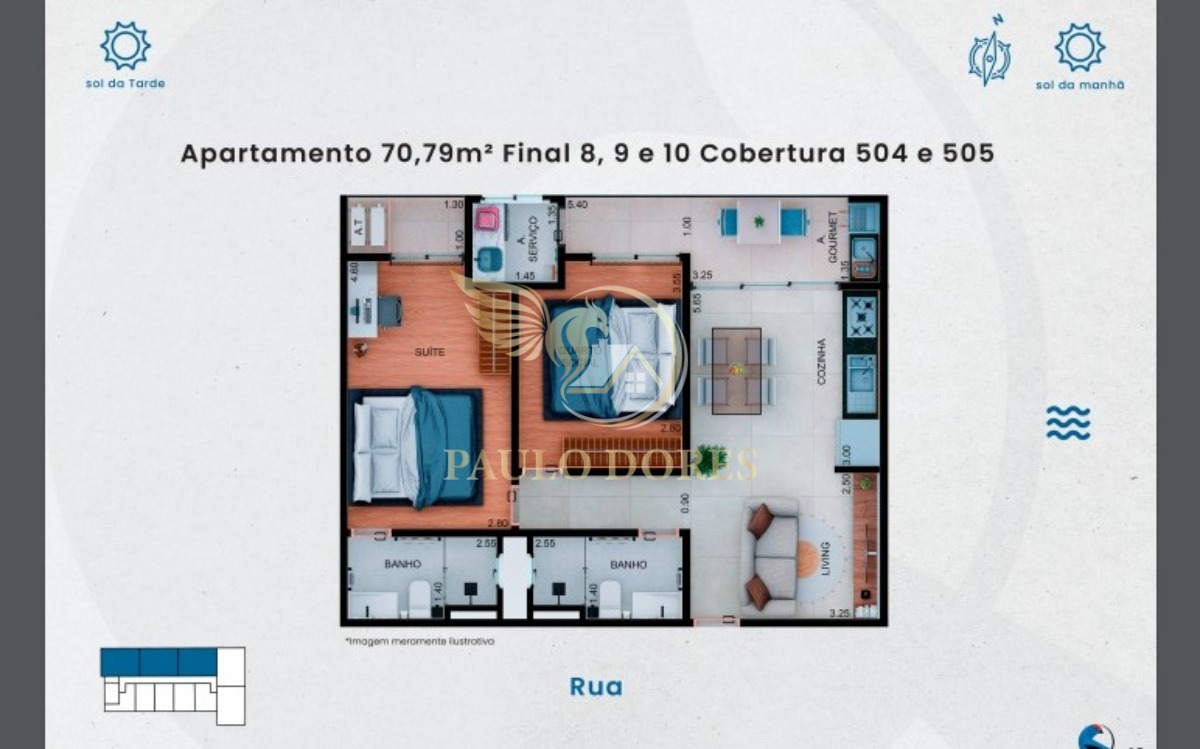 Apartamento à venda com 2 quartos, 70m² - Foto 13