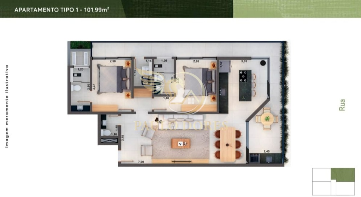 Apartamento à venda com 2 quartos, 102m² - Foto 13