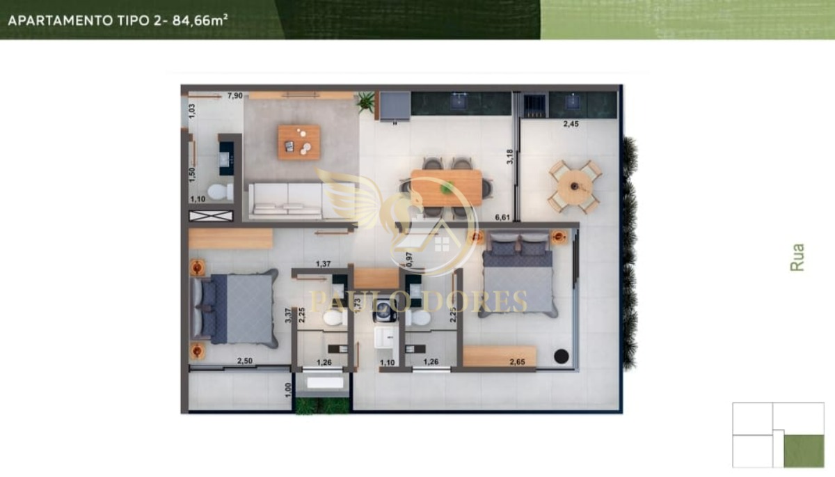 Apartamento à venda com 2 quartos, 102m² - Foto 11