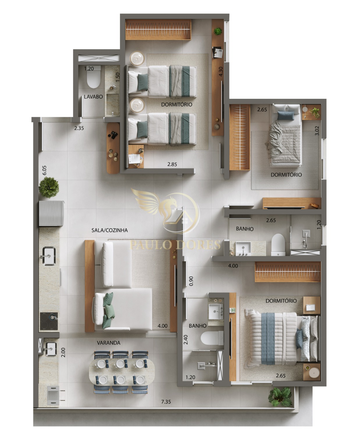 Apartamento à venda com 2 quartos, 66m² - Foto 12