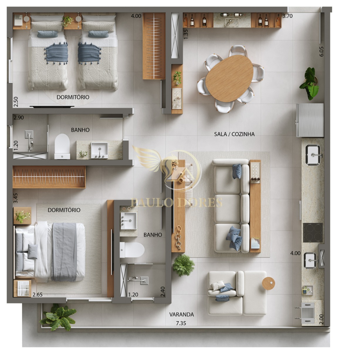 Apartamento à venda com 2 quartos, 66m² - Foto 9